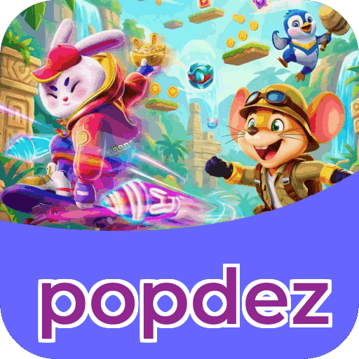 Plataforma popdez mostrando interface moderna, jogos certificados e recursos de segurança licenciados